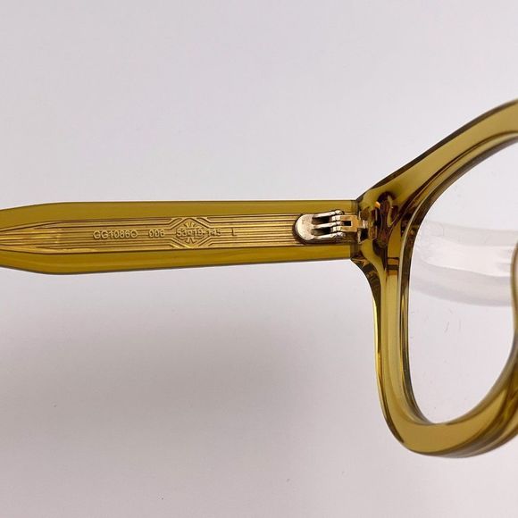 GUCCI GG1086O 006 Eyeglasses Transparent Yellow Square Women - Picture 6 of 9